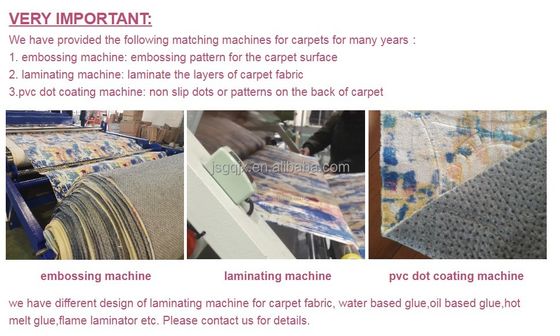 Machine de revêtement de tissus non tissés pour revêtement antidérapant sur tapis sur mesure