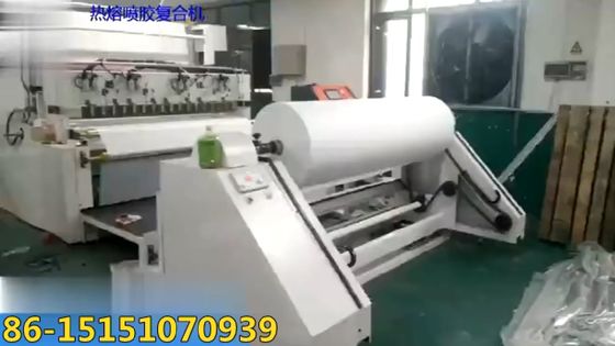 5-45m/min Machine de stratification par pulvérisation de colle à fusion chaude pour la fabrication de l'industrie automobile
