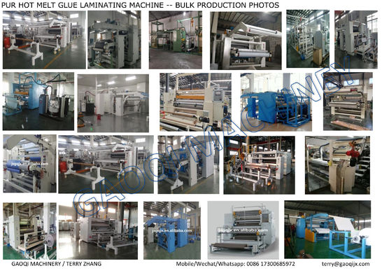 Machine de laminage de colle à fusion chaude sans solvant PUR Largeur maximale 1600 mm Pas besoin de solvant